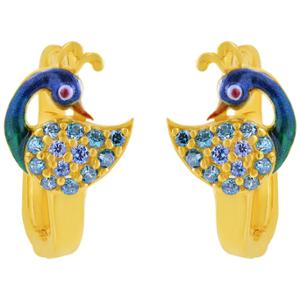 Buy Dazzling peacock Gold Earringss