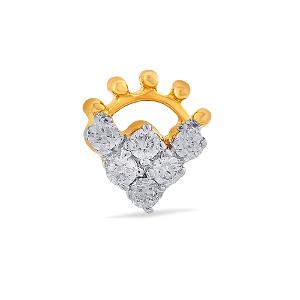 Buy 18 Karat Gold & Diamond Nose Pin