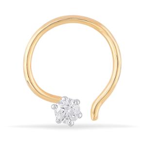 Buy 14 Karat Gold & Diamond Nose Pin