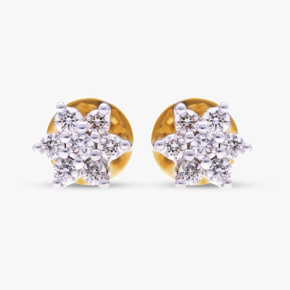 Buy 14Kt Gold & Diamond Earrings