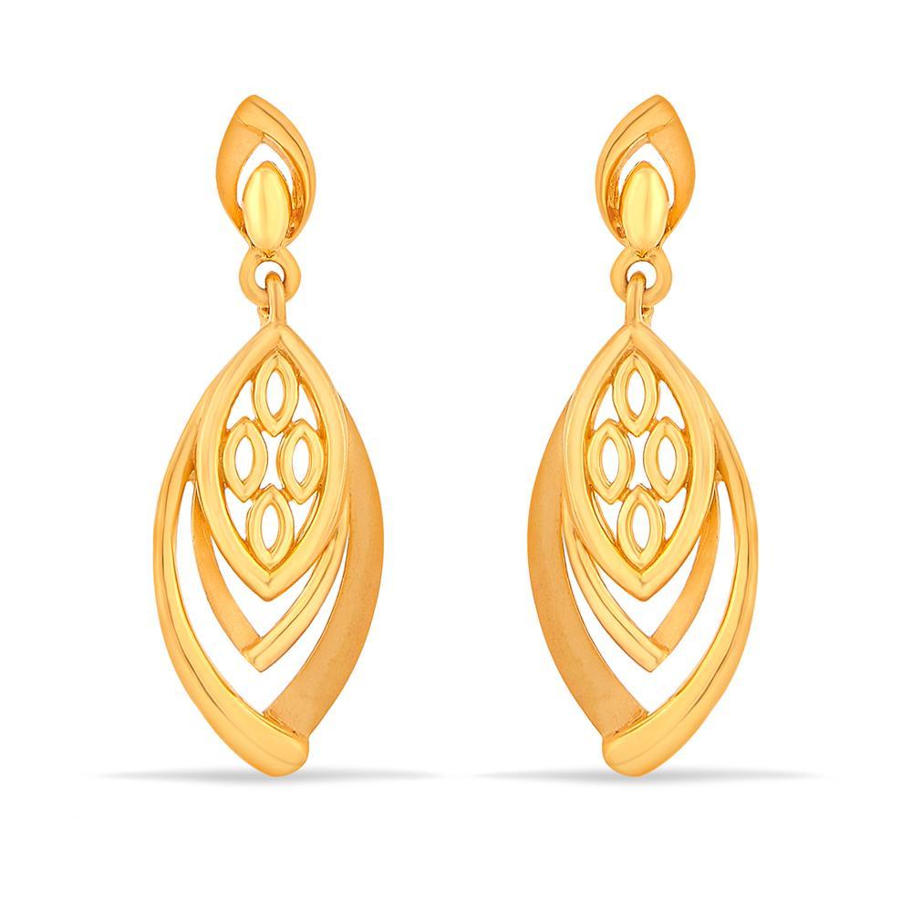 Buy Lacy Dangle Gold Earrings