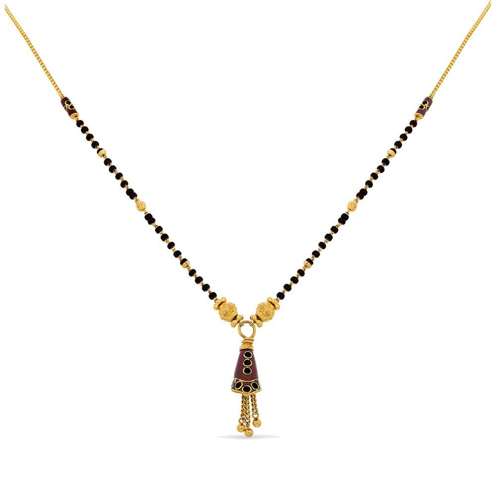 Buy Black Beads Gold Mangalsutra