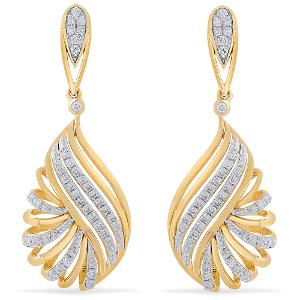 Buy 14 Karat Gold & Diamond Earrings