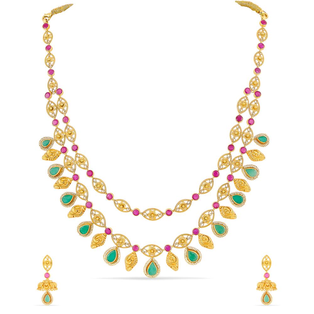 Buy 22 Karat Gold Necklace Set