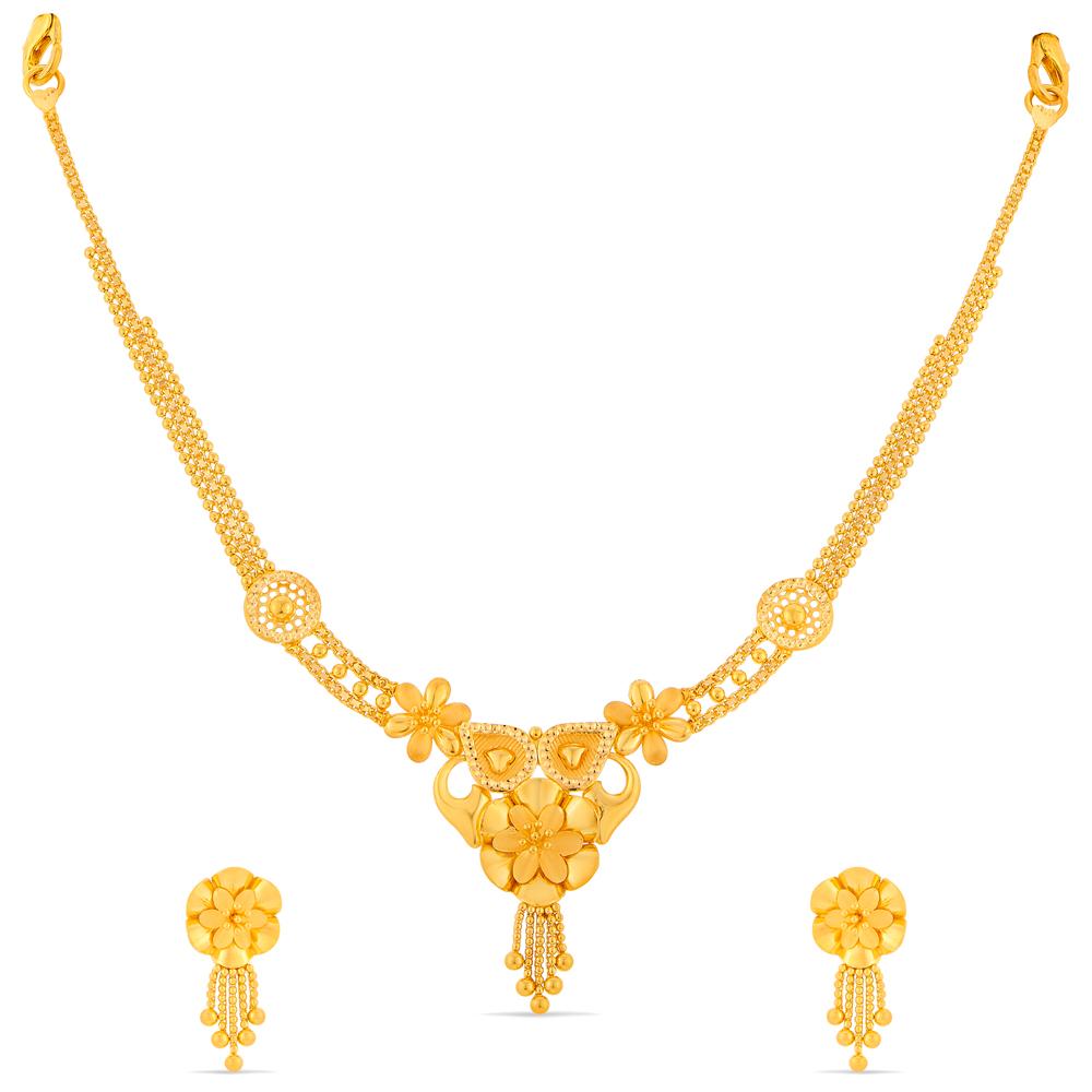 Buy 22 Karat Gold Necklace Set