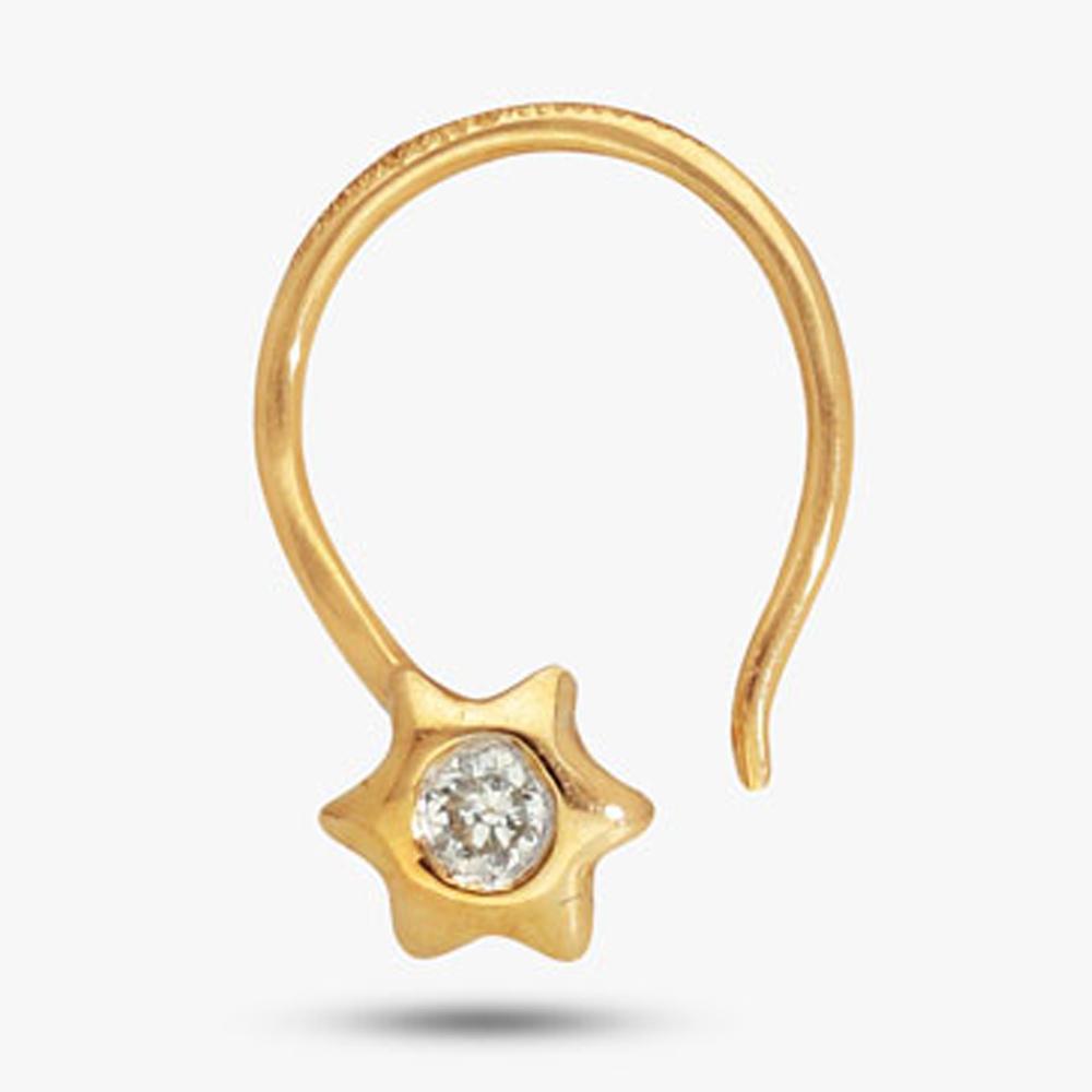 14Kt Gold & Diamond Nose Pin | Diamond - Reliance Jewels