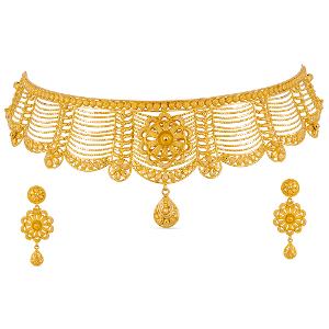 Buy 22 Karat Gold Necklace Set