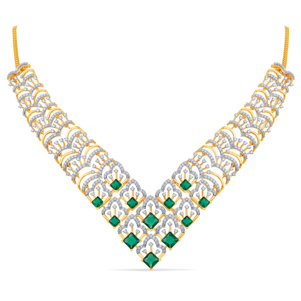 Buy 18 Karat Gold & Diamond Necklace