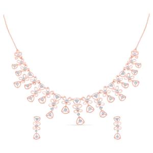 Buy Cascading Elegance Diamond Necklace Set