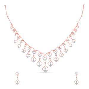 Buy 14 Karat Gold & Diamond Necklace Set
