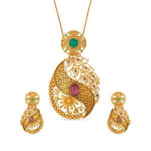 Buy 22 Karat Gold Pendant Set