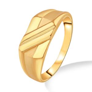 Buy Men's Geometric Panel Band Gold Ring