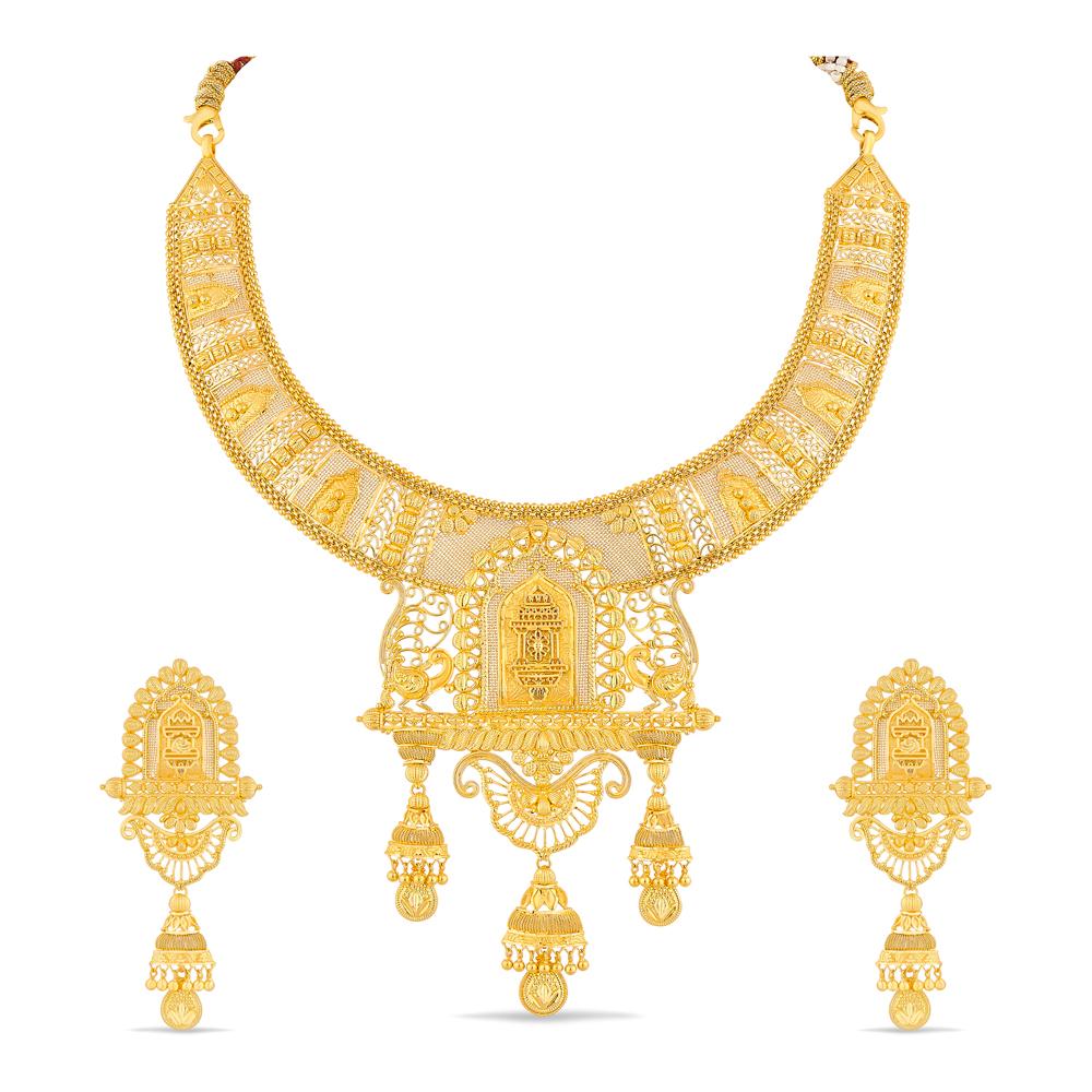 Buy 22 Karat Gold Necklace Set