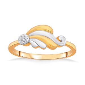 Buy 22 Karat Asymmetrical Floral Gold Ring
