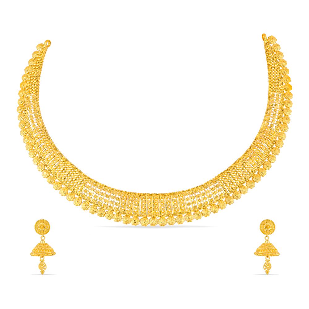 Buy 22 Karat Gold Necklace Set