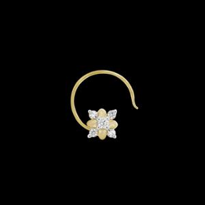 Buy 14 Karat Gold & Diamond Nose Pin
