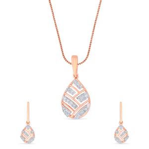 Buy 14 Karat Gold & Diamond Pendant Set