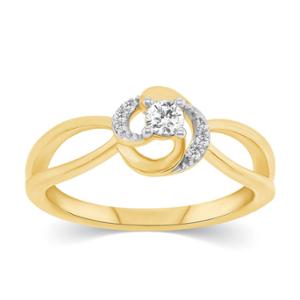 Buy 14 Karat Gold & Diamond Ring