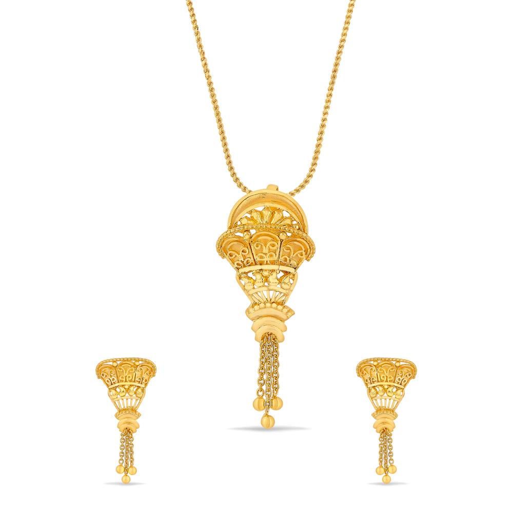 Buy 22 Karat Gold Pendant Set