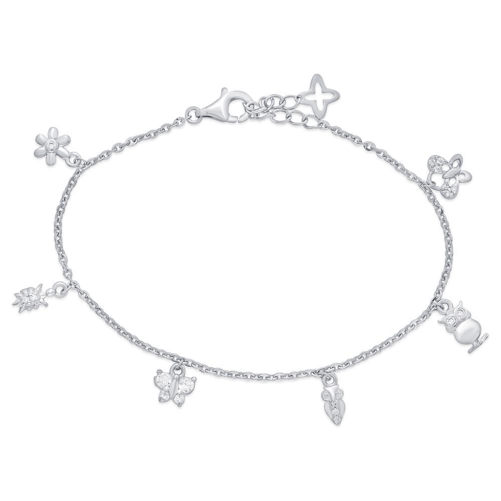 Buy Whimsical Charm Silver Bracelet