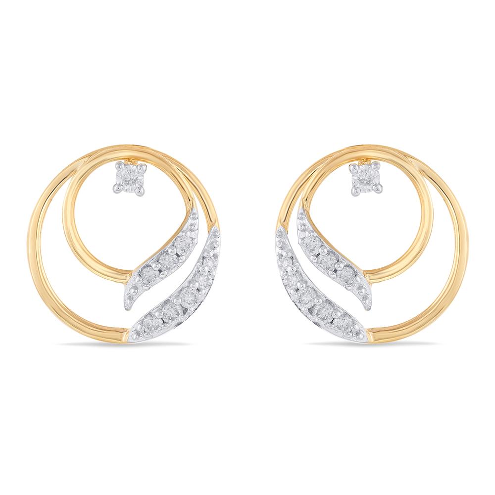 Buy 14 Karat Gold & Diamond Earrings