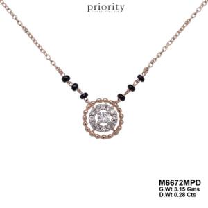 Buy 18 Karat Gold & Diamond Mangalsutra