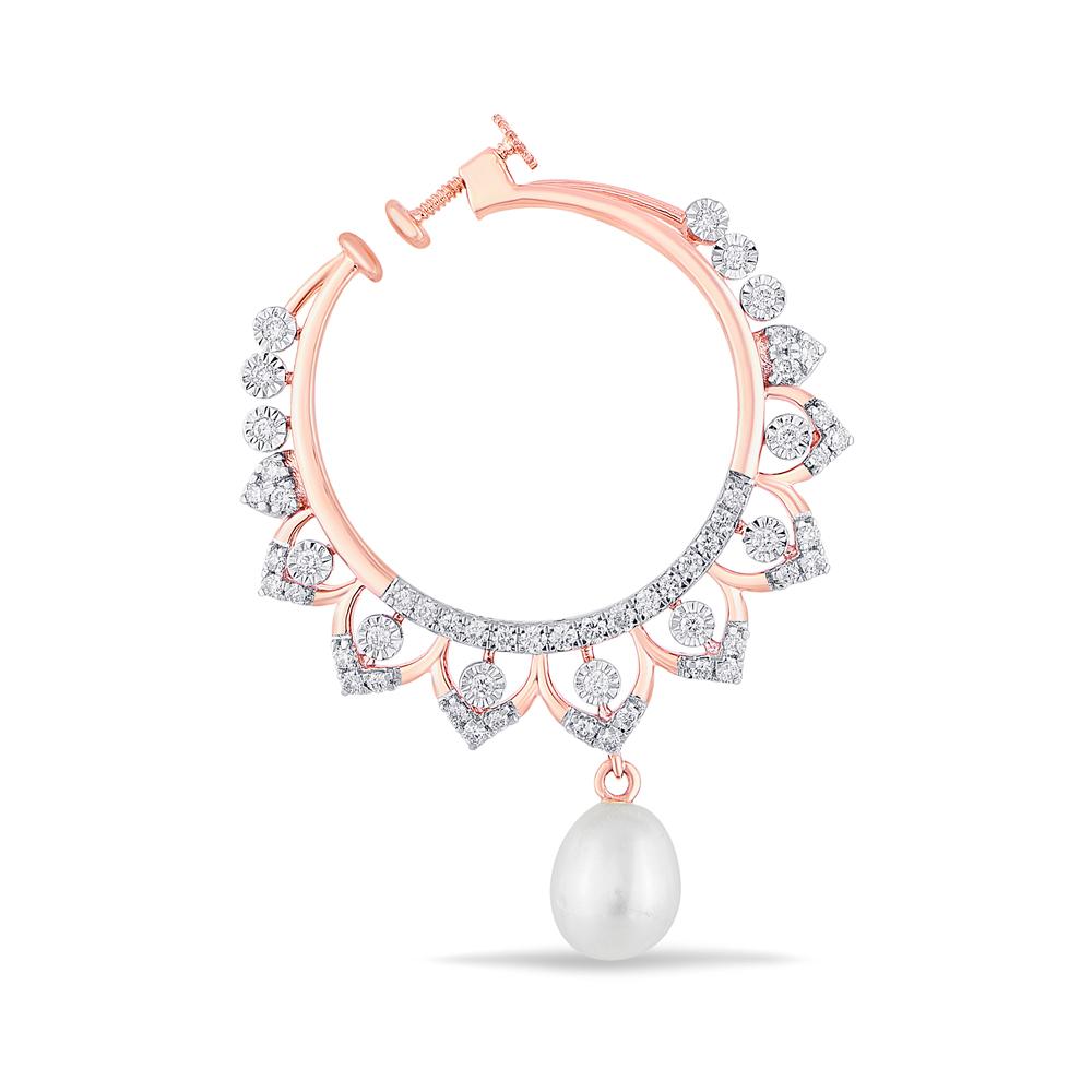 Buy 14 Karat Gold & Diamond Nose Ring
