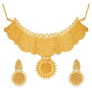 Buy 22 Karat Gold Necklace Set