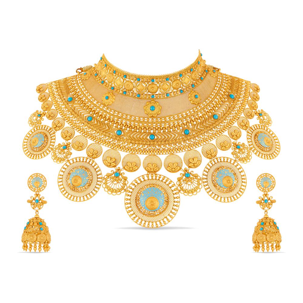 Buy 22 Karat Gold Necklace Set