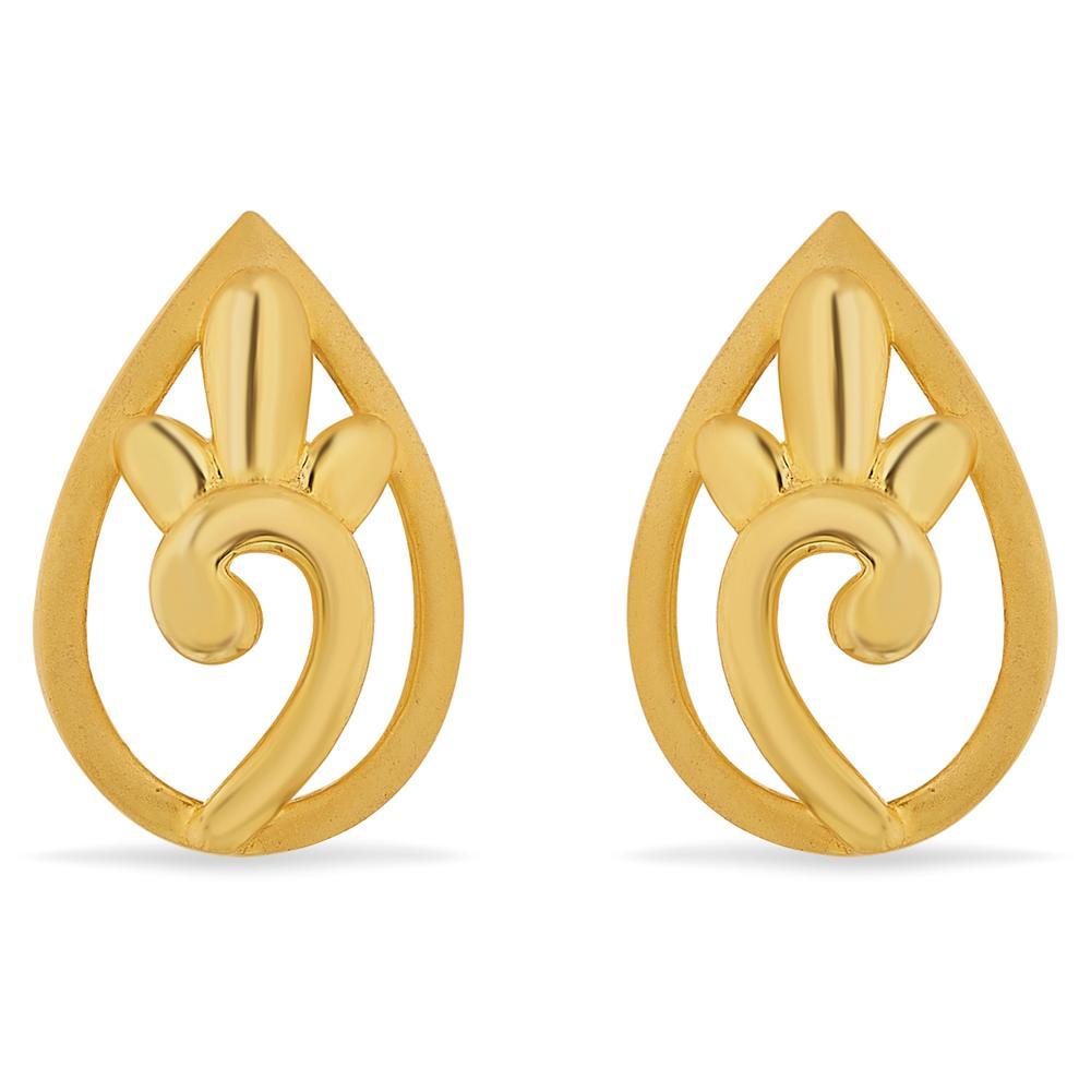 Buy 22 Karat Sleek and Simple Gold Earring