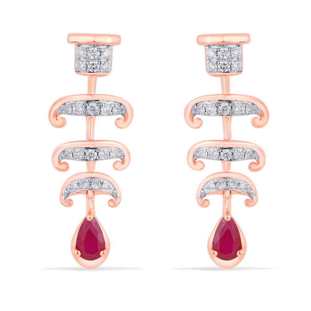 Buy 18 Karat Gold & Diamond Earrings
