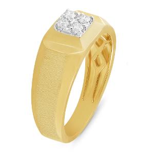 Buy 18 Karat Gold & Diamond Men's Ring