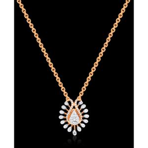 Buy 18 Karat Gold & Diamond Pendant Set