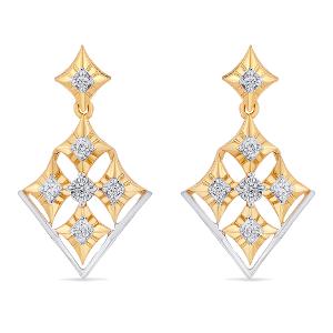Buy 14 Karat Gold & Diamond Earrings