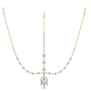 Buy 14 Karat Gold & Diamond Mang Tikka