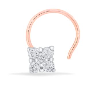 Buy 18 Karat Gold & Diamond Nose Pin