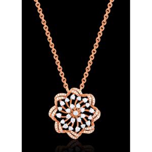 Buy 18 Karat Gold & Diamond Pendant Set