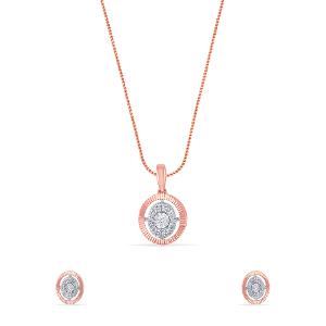 Buy 14 Karat Gold & Diamond Pendant Set