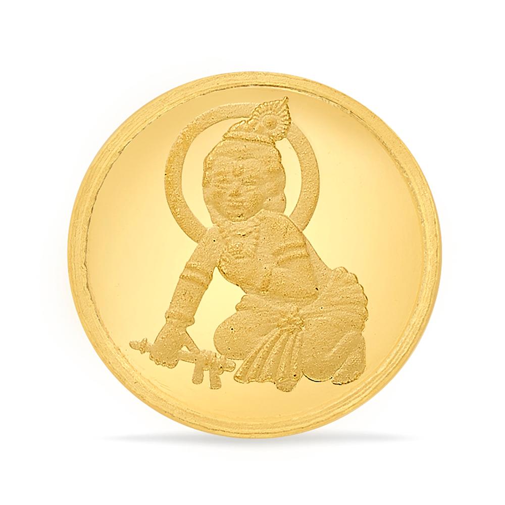 Buy 24 Karat Yellow Finish 2 Grams Balkrishna Gold Coin