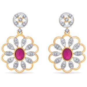 Buy 14 Karat Gold & Diamond Earrings
