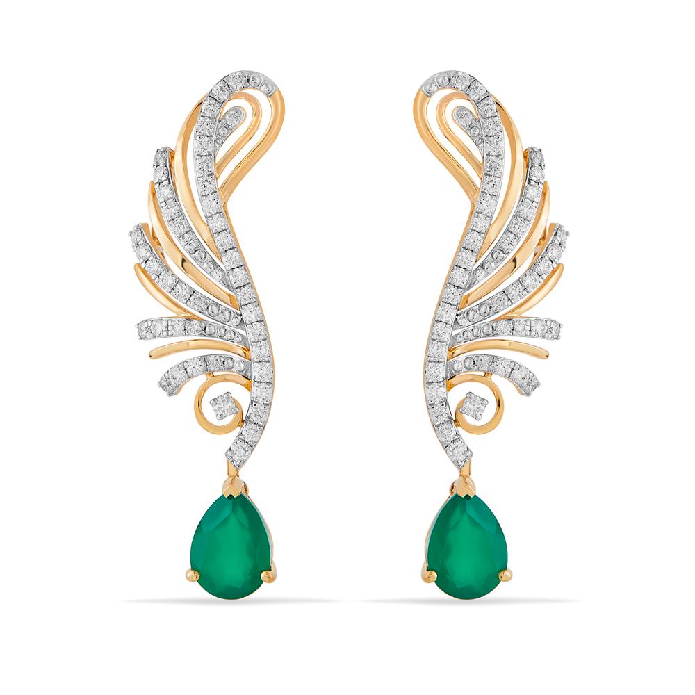 Buy 18 Karat Gold & Diamond Earrings
