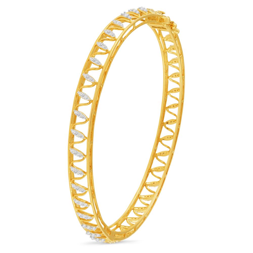 Buy 18 Kt Gold & Diamond Bangle Bracelet