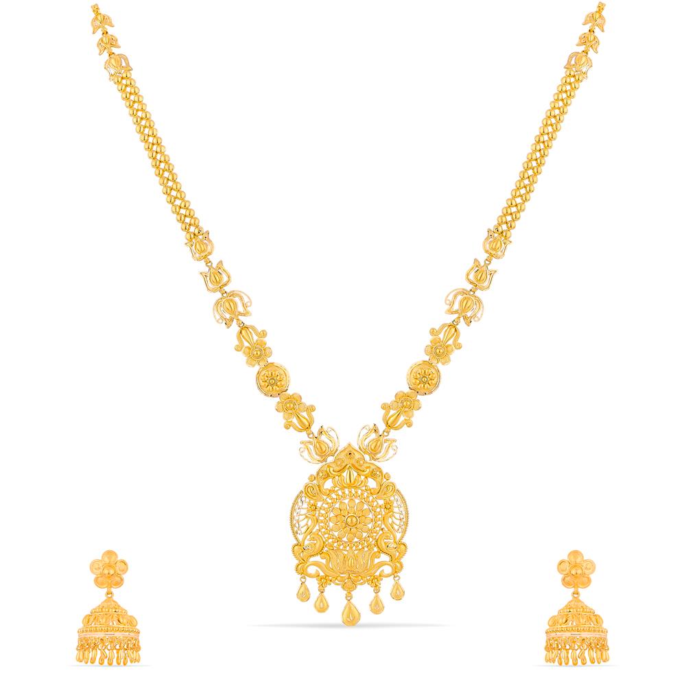 Buy 22 Karat Gold Necklace Set