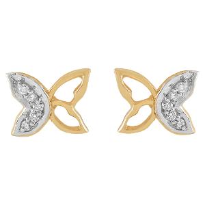 Buy 14 Karat Gold & Diamond Earrings