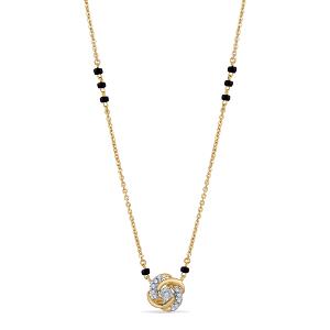 Buy 14 Karat Gold & Diamond Mangalsutra
