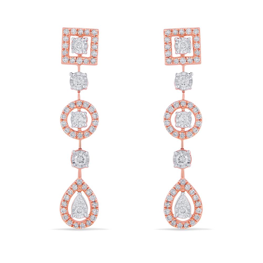 Buy 18 Karat Gold & Diamond Earrings