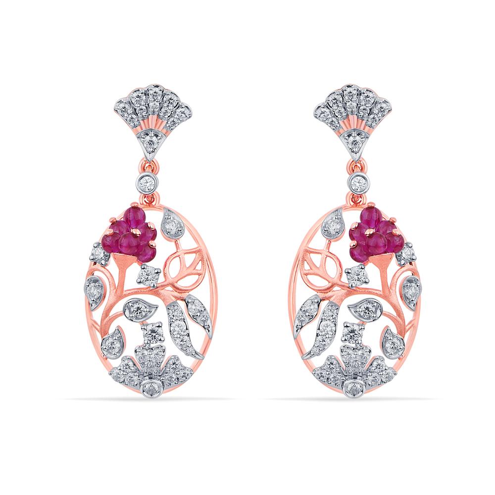 Buy 18 Karat Gold & Diamond Earrings