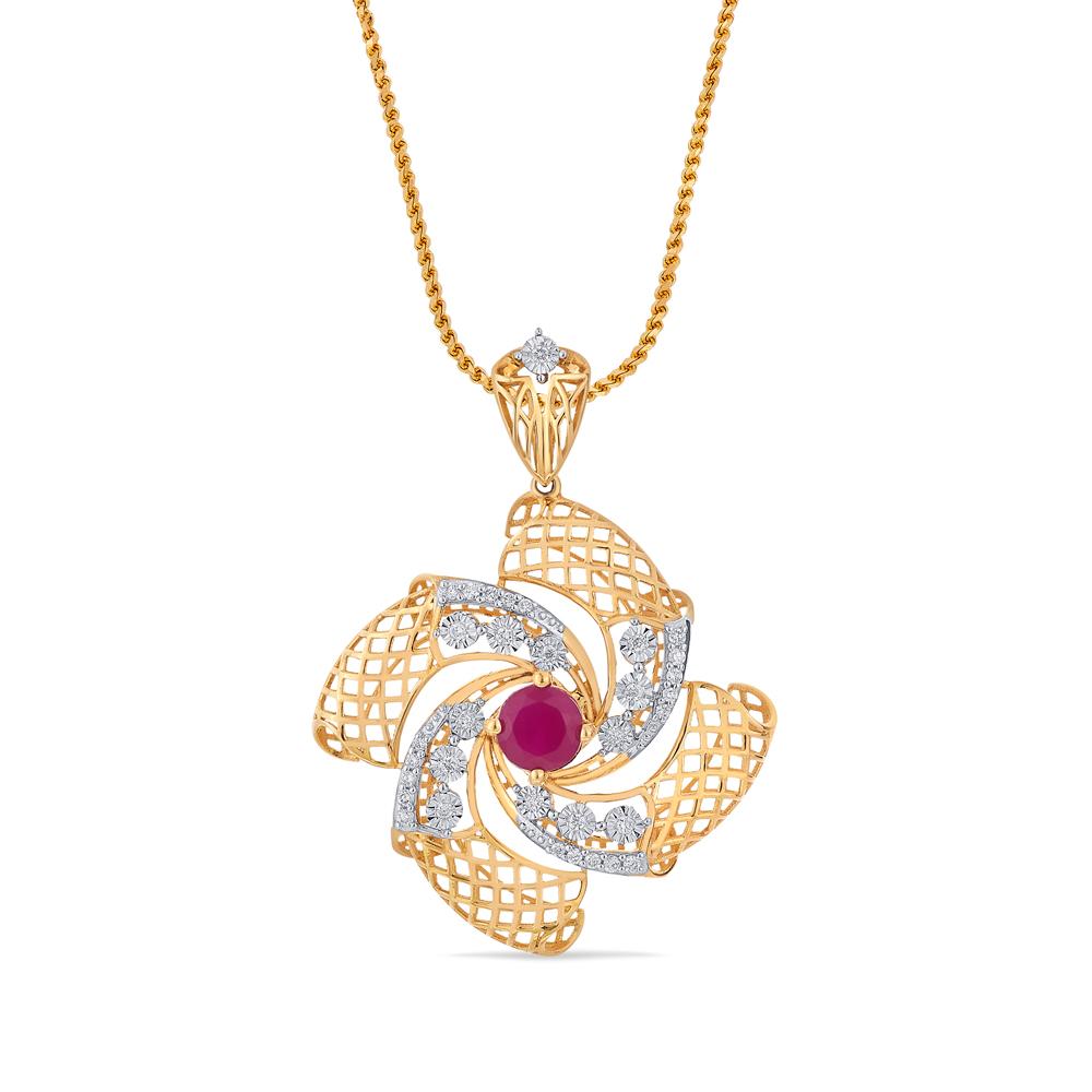 Buy 14 Karat Gold & Diamond Pendant