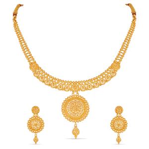 Buy 22 Karat Gold Necklace Set