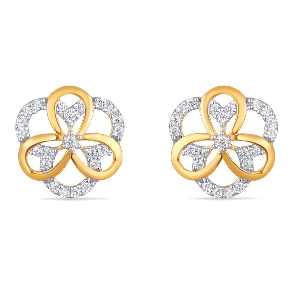 Buy Floral Stud Gold Earrings